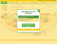 Tablet Screenshot of pizzeria-bei-marco.de